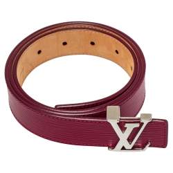 Louis Vuitton Fuchsia Epi Leather LV Initiales Belt 90 CM