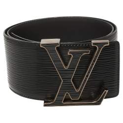 LOUIS VUITTON Size 36 Black Epi Leather Belt