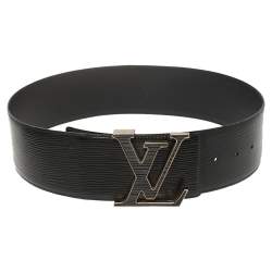 Louis Vuitton Ivory Epi Leather Initiales Buckle Belt 75cm Louis
