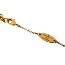 Pre Owned Louis Vuitton Two Tone Nanogram Necklace