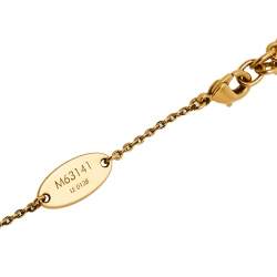 Pre Owned Louis Vuitton Two Tone Nanogram Necklace