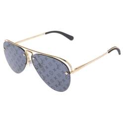 مملوكة مسبقًا Louis Vuitton Gold/Grey Z1172W Aviator Sunglasses