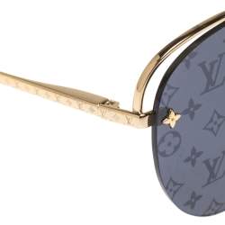 مملوكة مسبقًا Louis Vuitton Gold/Grey Z1172W Aviator Sunglasses