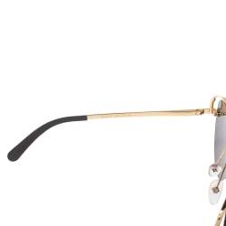 مملوكة مسبقًا Louis Vuitton Gold/Grey Z1172W Aviator Sunglasses