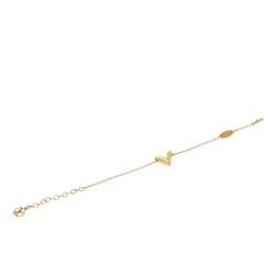 Louis Vuitton Gold Tone Essential V Chain Link Bracelet