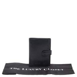 Pre Owned Louis Vuitton Black Epi Leather Small Ring Agenda Cover