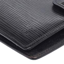 Pre Owned Louis Vuitton Black Epi Leather Small Ring Agenda Cover