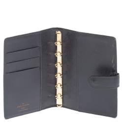 LOUIS VUITTON Black Epi Leather Small Ring Agenda Planner Cover – Fashion  Reloved