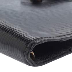 Pre Owned Louis Vuitton Black Epi Leather Small Ring Agenda Cover