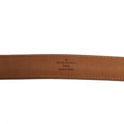 Pre Owned حزام لوي فيتون إيليبس كانفاس داميه إيبين 80سم