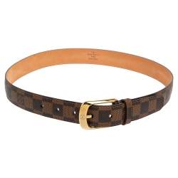 Pre Owned حزام لوي فيتون إيليبس كانفاس داميه إيبين 80سم