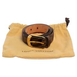 Pre Owned حزام لوي فيتون إيليبس كانفاس داميه إيبين 80سم