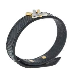 Twist leather bracelet Louis Vuitton Black in Leather - 35205285