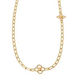 Louis Vuitton Diamond Yellow Gold Monogram Sautoir Detachable Necklace