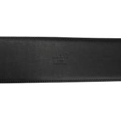 Pre Owned Louis Vuitton Black Electric Epi Leather LV Initiales Waist Belt 85 CM