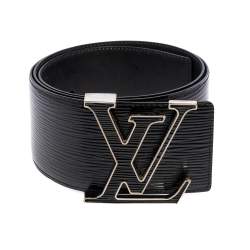 Louis Vuitton, Accessories, Louis Vuitton Mens Black Epi Electric Leather  Initials Belt