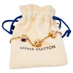 Pre Owned سوار لوي فيتون غامبل كريستال ذهبي اللون