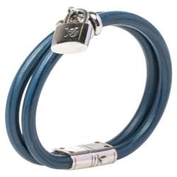 Louis Vuitton Sapphire Epi Leather Keep It Twice Bracelet