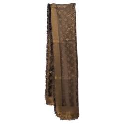 Louis Vuitton - Monogram Shine Shawl - Silk - Brown - Women - Luxury