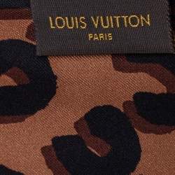 Pre Owned وشاح لوي فيتون باندو حرير بني طباعة فهد