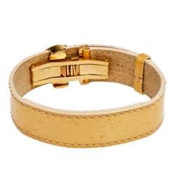 مملوكة مسبقًا Louis Vuitton Pale Yellow Monogram Vernis Leather Good Luck Bracelet