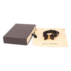 Pre Owned Louis Vuitton Burgundy Vernis Monogram Leather Favorite Bracelet