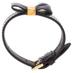 Pre Owned Louis Vuitton Burgundy Vernis Monogram Leather Favorite Bracelet