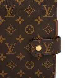 Pre Owned Louis Vuitton Monogram Canvas Large Ring Agenda Cover