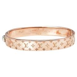 Louis Vuitton Rose Gold Tone Nanogram Cuff Bracelet S Louis Vuitton