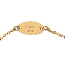 Pre Owned Louis Vuitton Gold Stone Crystal Enamel Ladybug Bracelet