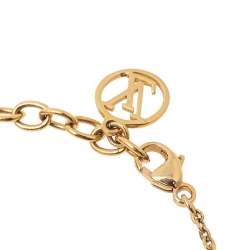 Pre Owned Louis Vuitton Gold Stone Crystal Enamel Ladybug Bracelet