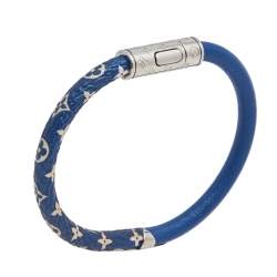 Louis Vuitton LV Escale Daily Confidential Bracelet Blue in Canvas/Calfskin  Leather with Silver-tone - US
