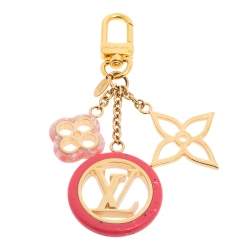 Louis Vuitton Pink Colorline Bag Charm Key Holder