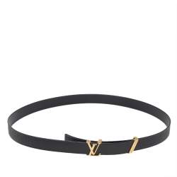 Initiales leather belt Louis Vuitton Black size 80 cm in Leather