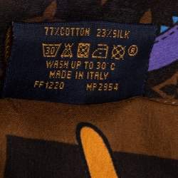 مملوكة مسبقًا Louis Vuitton Brown The LV Friends Monogram Cotton & Silk Bandana