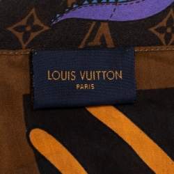 مملوكة مسبقًا Louis Vuitton Brown The LV Friends Monogram Cotton & Silk Bandana