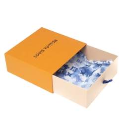 مملوكة مسبقًا Louis Vuitton Blue Monogram Watercolor Cotton And Silk Bandana Scarf