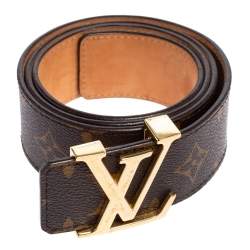 Louis Vuitton 100% Coated Canvas Brown Buckle Belt Size 44 - 51% off