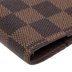 Pre Owned Louis Vuitton Damier Ebene Canvas Small Ring Agenda Cover