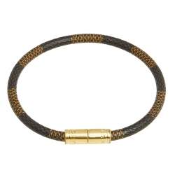 مملوكة مسبقًا Louis Vuitton Keep It Brown Damier Ebene Canvas Bracelet 