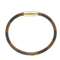 مملوكة مسبقًا Louis Vuitton Keep It Brown Damier Ebene Canvas Bracelet 