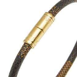 مملوكة مسبقًا Louis Vuitton Keep It Brown Damier Ebene Canvas Bracelet 