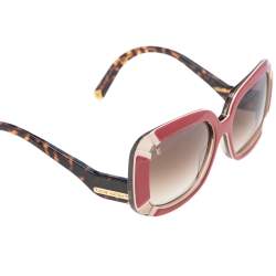 مملوكة مسبقًا Louis Vuitton Red Z0688 Tint Anemone Gradient Rectangle Sunglasses