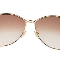 Pre Owned نظارة شمسية لوي فيتون زد0262يو ديزي متدرجة بني/ لون ذهبي