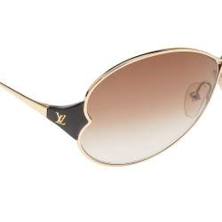 Pre Owned نظارة شمسية لوي فيتون زد0262يو ديزي متدرجة بني/ لون ذهبي