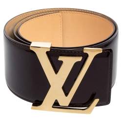 Louis Vuitton Amarante Monogram Vernis LV Frame Buckle Belt 32