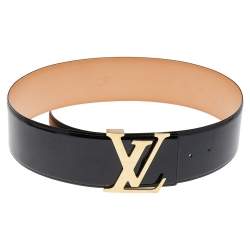 Louis Vuitton Amarante Vernis Leather LV Initiales Belt 85CM Louis