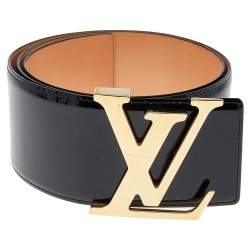 Louis Vuitton Green Vernis LV Initiales Belt 85CM