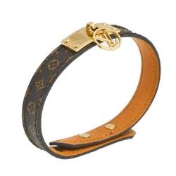 LOUIS VUITTON Logomania Bracelet Silver Gold 416907