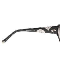 Pre Owned نظارة شمسية لوي فيتون Z0265E سوداء بيضاوية الشكل مزينة بالكريستال